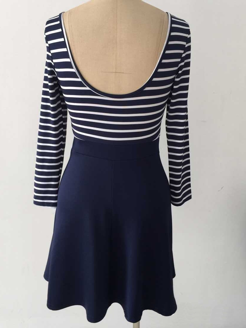 F2507  Striped mini dress